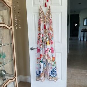 Satin Floral Halter Maxi Dress One Size New with Tag by Renee’s
